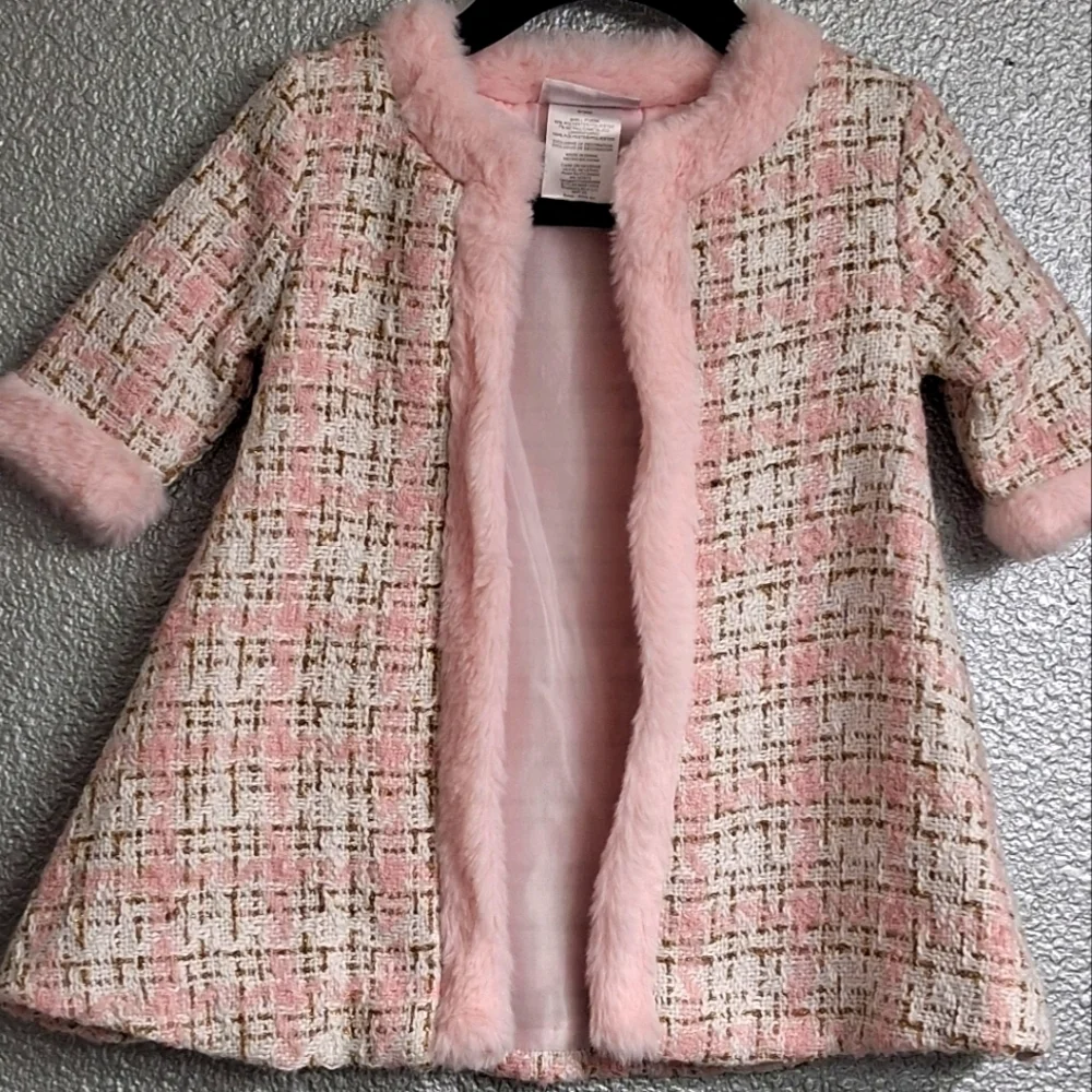 Rare Find Infant's Blueberi Boulevard Open Tweed Coat    Size 6-9mo
